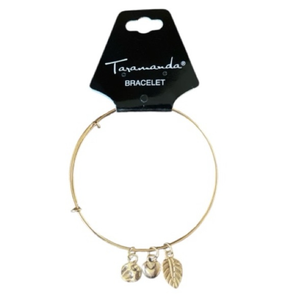 Gold Adjustable Bracelet with Charms— Taramanda